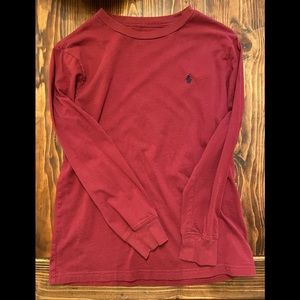 Ralph Lauren Polo maroon long sleeve shirt M (10-12)